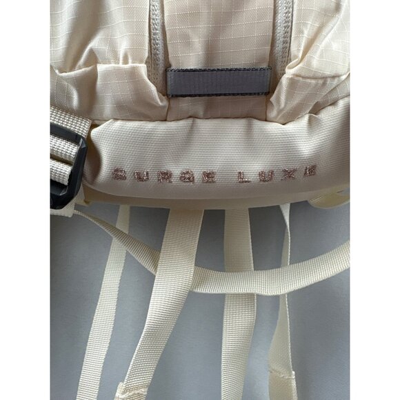 Unisex The North Face Surge Luxe White Backpack w/ Rose Gold Accents - Picture 4 of 7